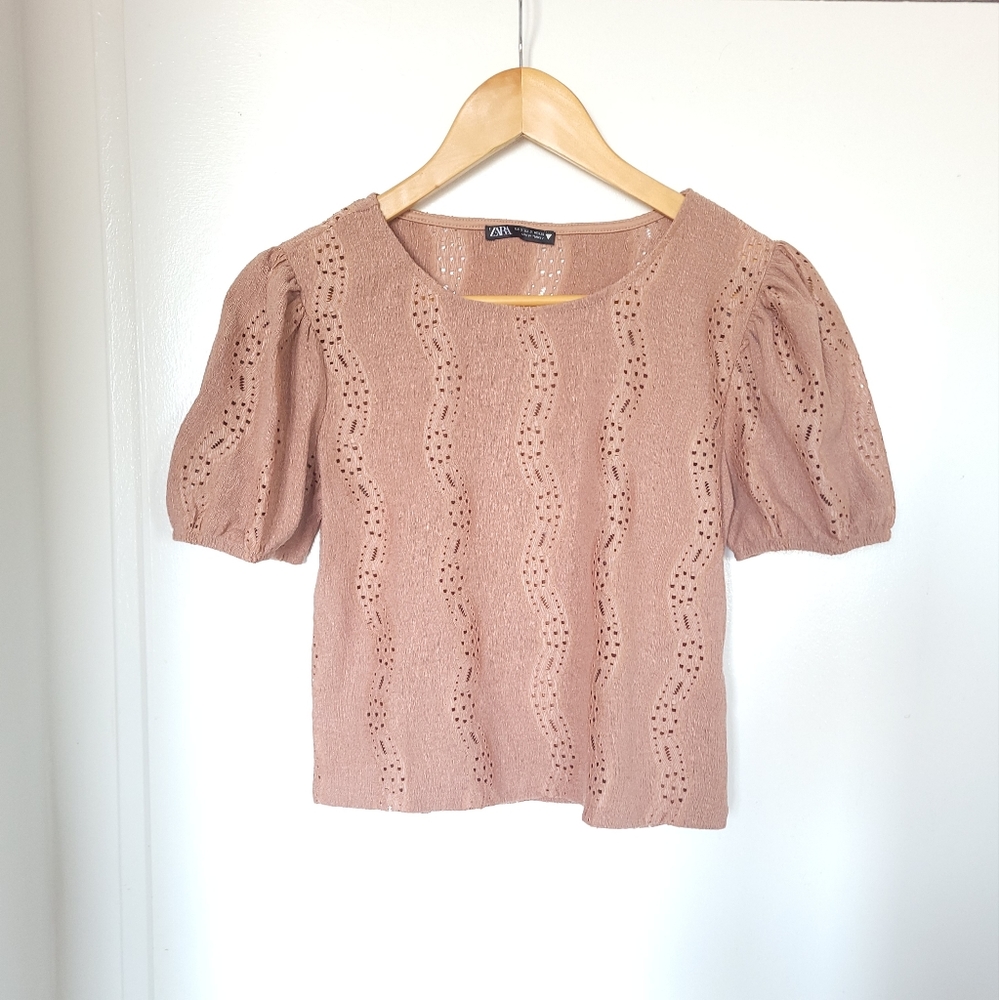 Zara Top with Puff Sleeve